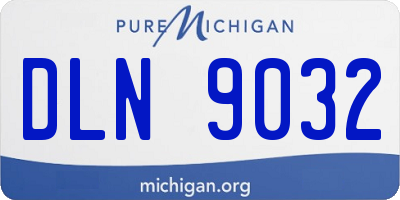 MI license plate DLN9032