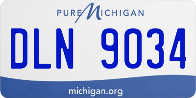 MI license plate DLN9034