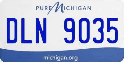 MI license plate DLN9035