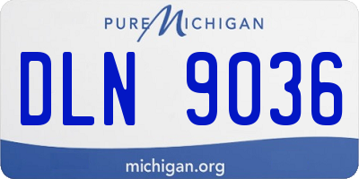 MI license plate DLN9036