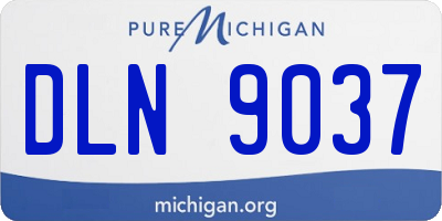 MI license plate DLN9037