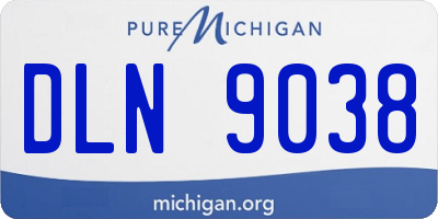 MI license plate DLN9038