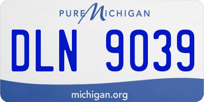 MI license plate DLN9039