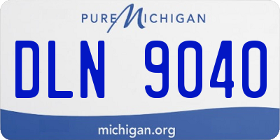 MI license plate DLN9040