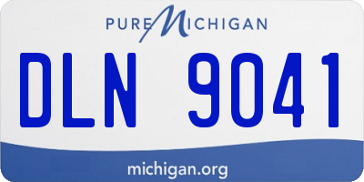 MI license plate DLN9041