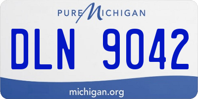 MI license plate DLN9042