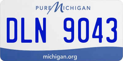 MI license plate DLN9043