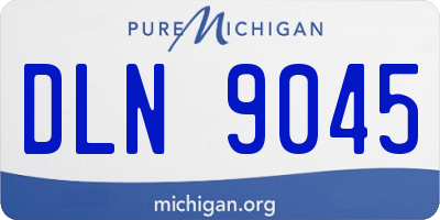 MI license plate DLN9045