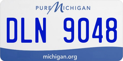 MI license plate DLN9048