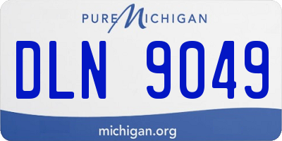 MI license plate DLN9049