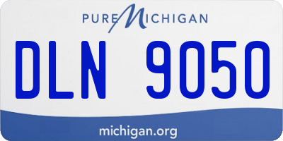MI license plate DLN9050