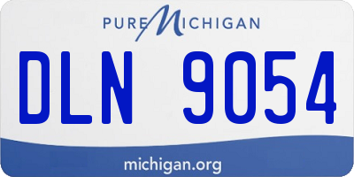 MI license plate DLN9054