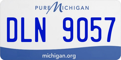 MI license plate DLN9057