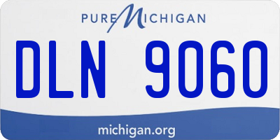 MI license plate DLN9060