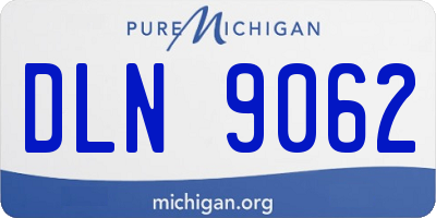 MI license plate DLN9062