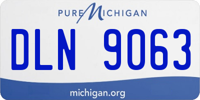 MI license plate DLN9063