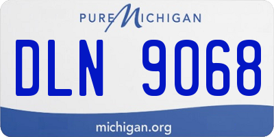 MI license plate DLN9068