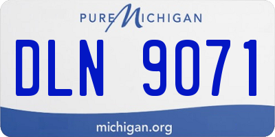 MI license plate DLN9071