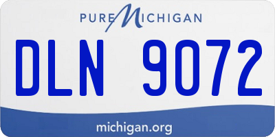 MI license plate DLN9072