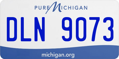 MI license plate DLN9073