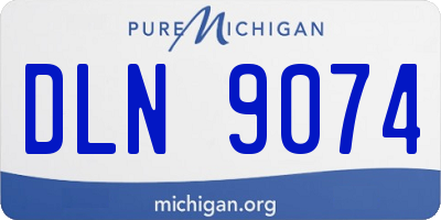 MI license plate DLN9074
