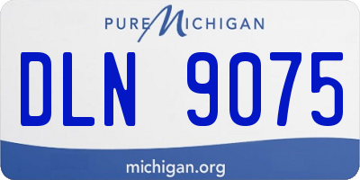 MI license plate DLN9075