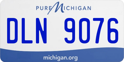 MI license plate DLN9076