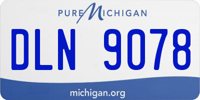 MI license plate DLN9078