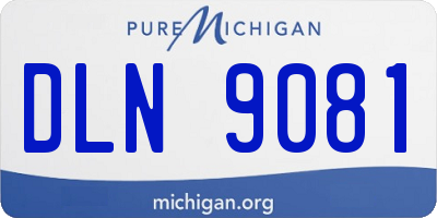 MI license plate DLN9081