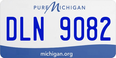 MI license plate DLN9082