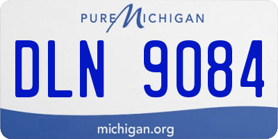 MI license plate DLN9084