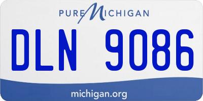 MI license plate DLN9086