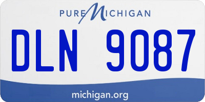 MI license plate DLN9087