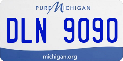 MI license plate DLN9090