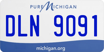 MI license plate DLN9091