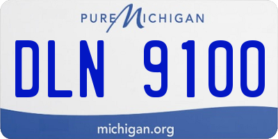 MI license plate DLN9100