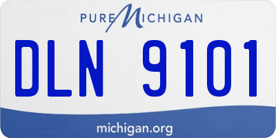 MI license plate DLN9101