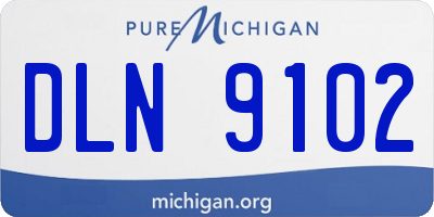 MI license plate DLN9102