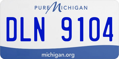 MI license plate DLN9104