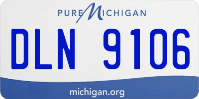 MI license plate DLN9106