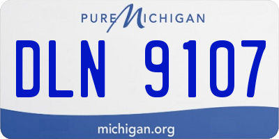 MI license plate DLN9107