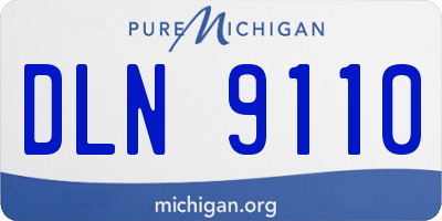 MI license plate DLN9110