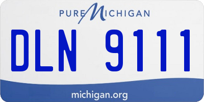 MI license plate DLN9111