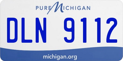 MI license plate DLN9112