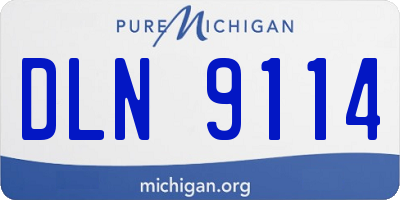 MI license plate DLN9114