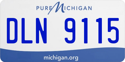 MI license plate DLN9115