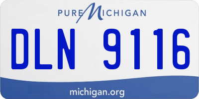 MI license plate DLN9116