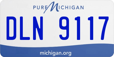 MI license plate DLN9117