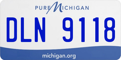 MI license plate DLN9118