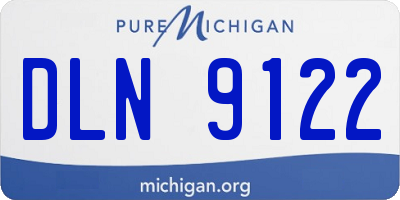 MI license plate DLN9122